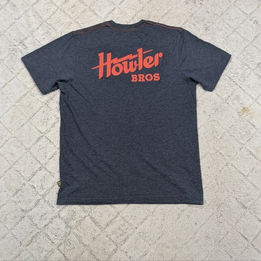 Howler Brothers Shirt Mens M Blue Navy Heather Select Short Sleeve Graphic Print - Picture 7 of 7